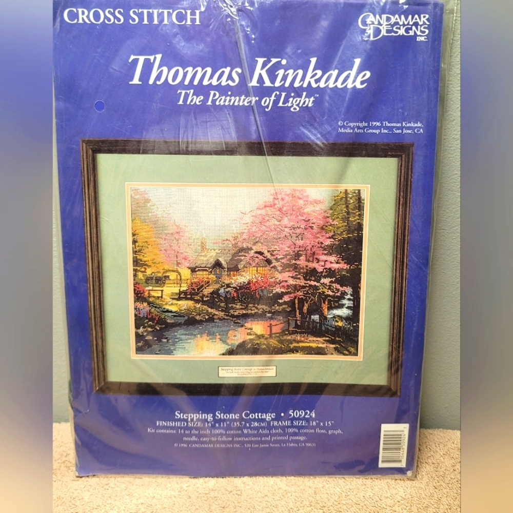 Thomas Kinkade The Painter of Light Cross Stitch‎ Stepping Stone Cottage 1996